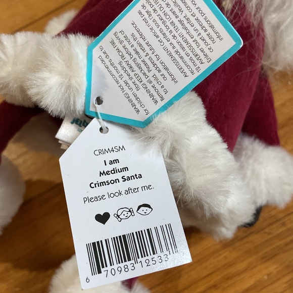 Jellycat London Medium Crimson Santa NWT RETIRED - Picture 2 of 6